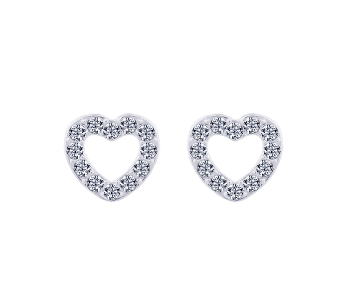 Pavé Heart Studs