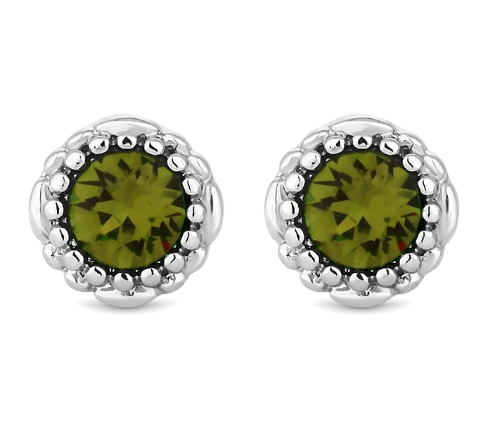 August Gemstone Stud Earrings