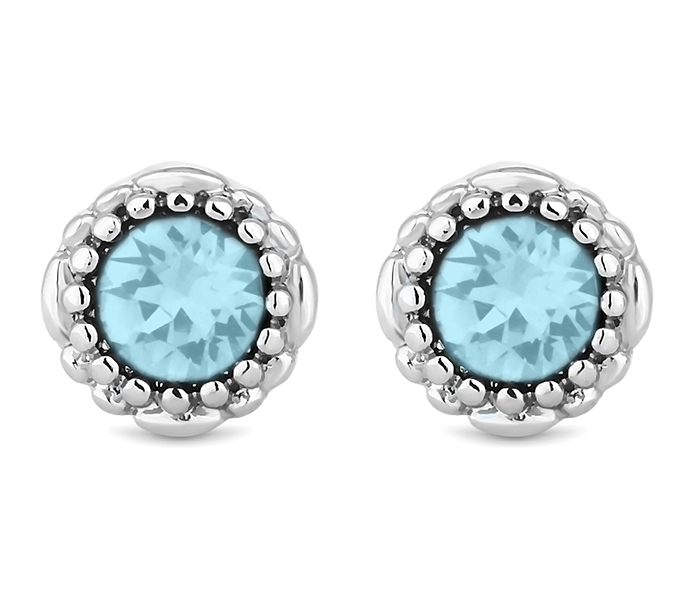 March Gemstone Stud Earrings