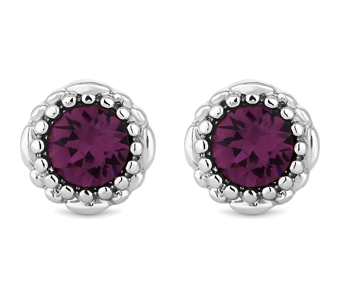 February Gemstone Stud Earrings