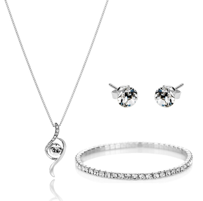 Crystal Bow Set with Elizabeth Bracelet