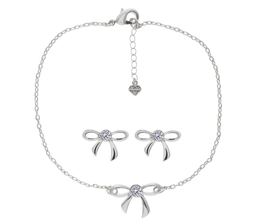 Bow Earrings and Bracelet