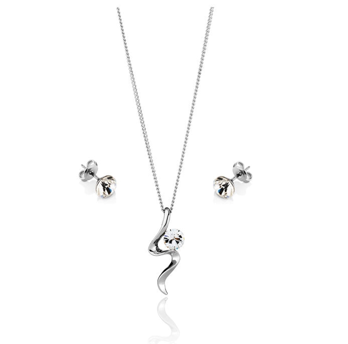 Serenity Pendant and Solo Stud Earrings Set